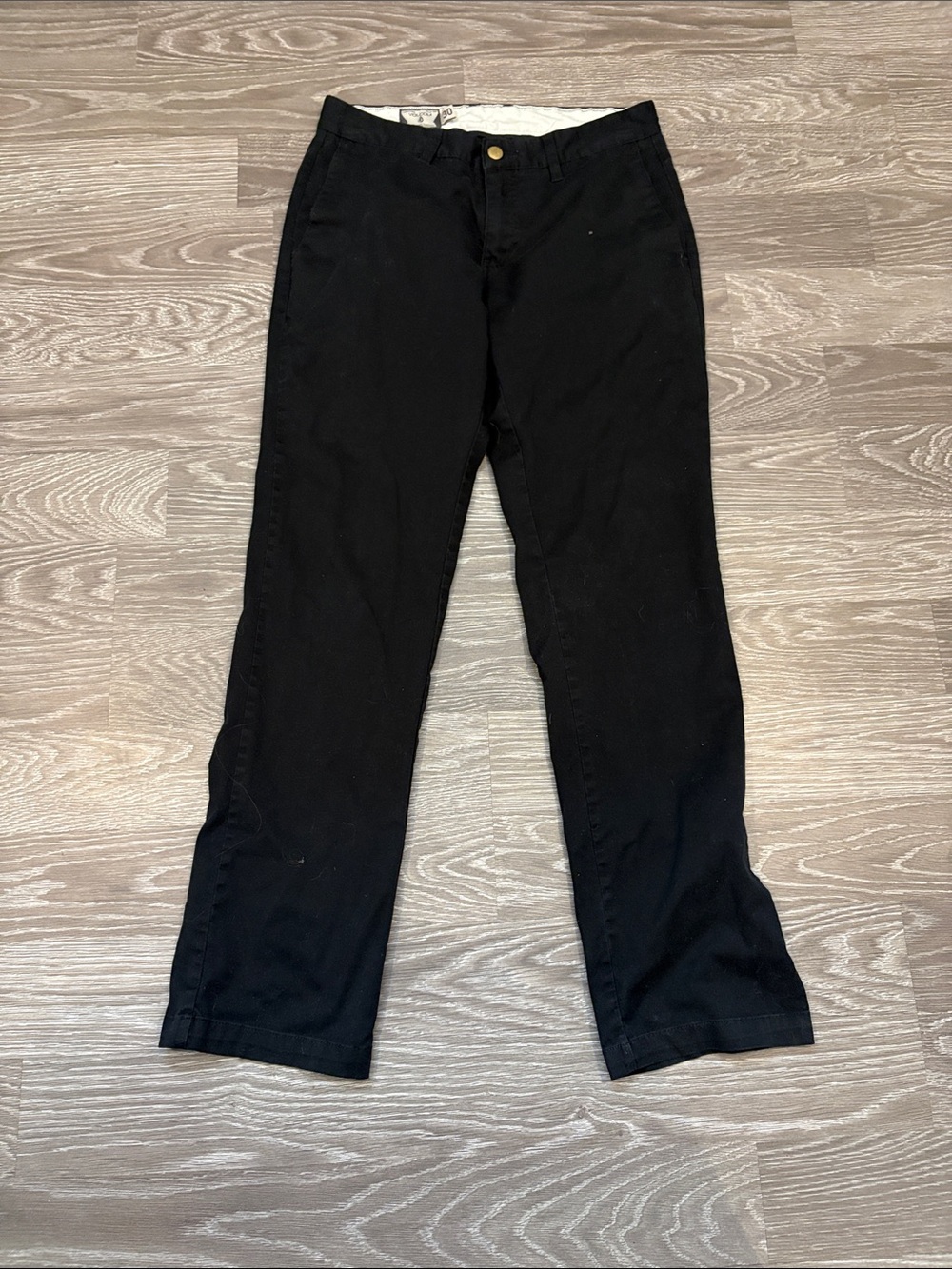 Volcom Black and Light Gray Waistband Pants